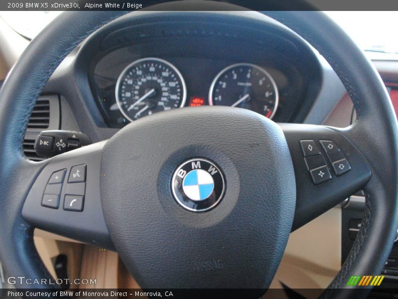 Alpine White / Beige 2009 BMW X5 xDrive30i