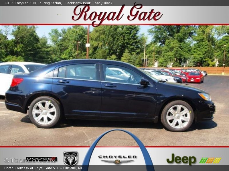 Blackberry Pearl Coat / Black 2012 Chrysler 200 Touring Sedan
