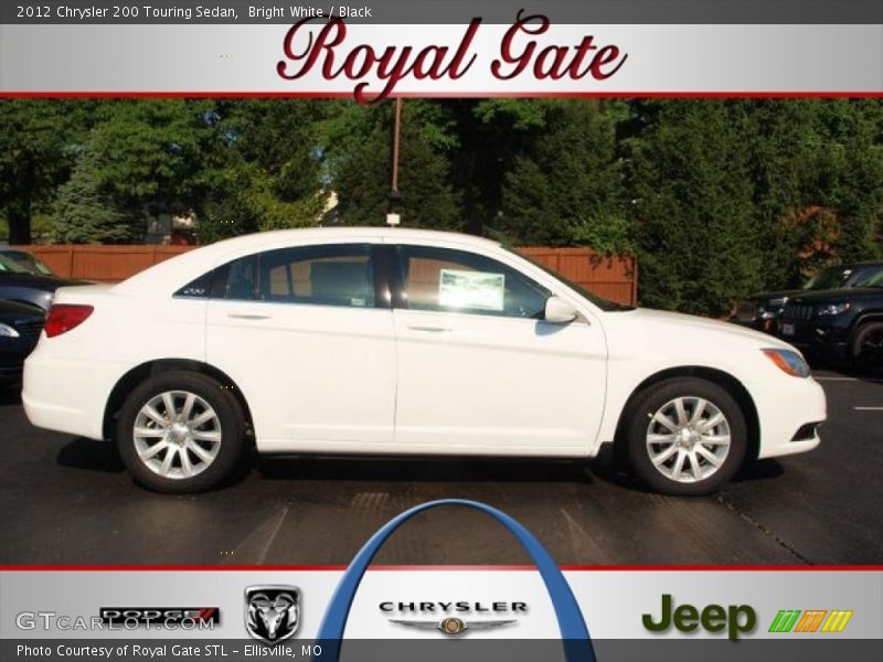 Bright White / Black 2012 Chrysler 200 Touring Sedan