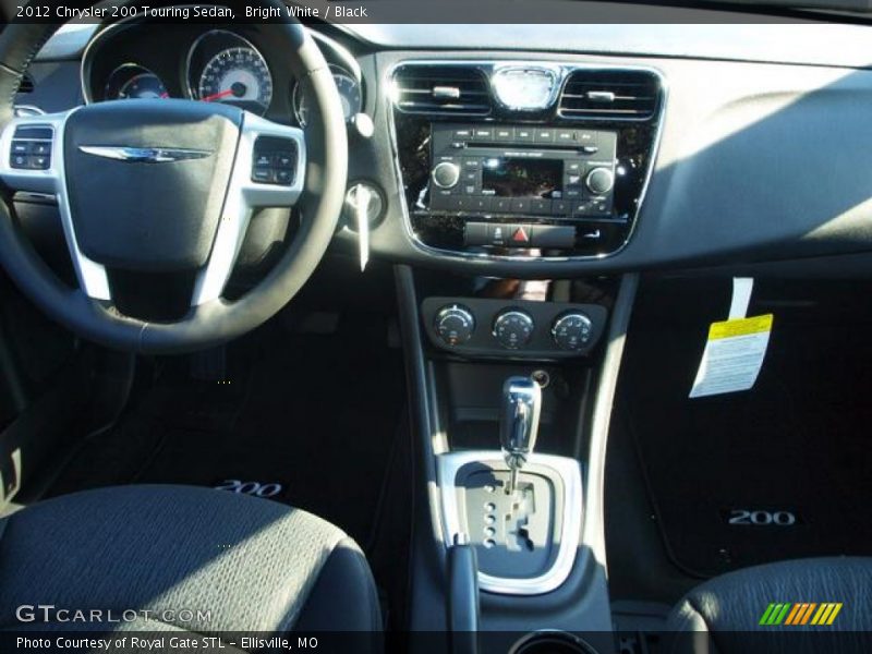 Bright White / Black 2012 Chrysler 200 Touring Sedan