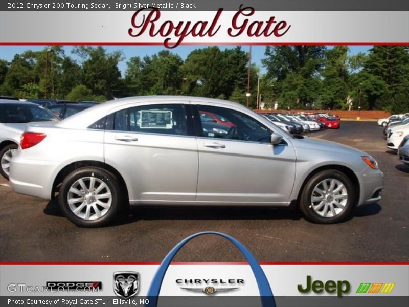Bright Silver Metallic / Black 2012 Chrysler 200 Touring Sedan