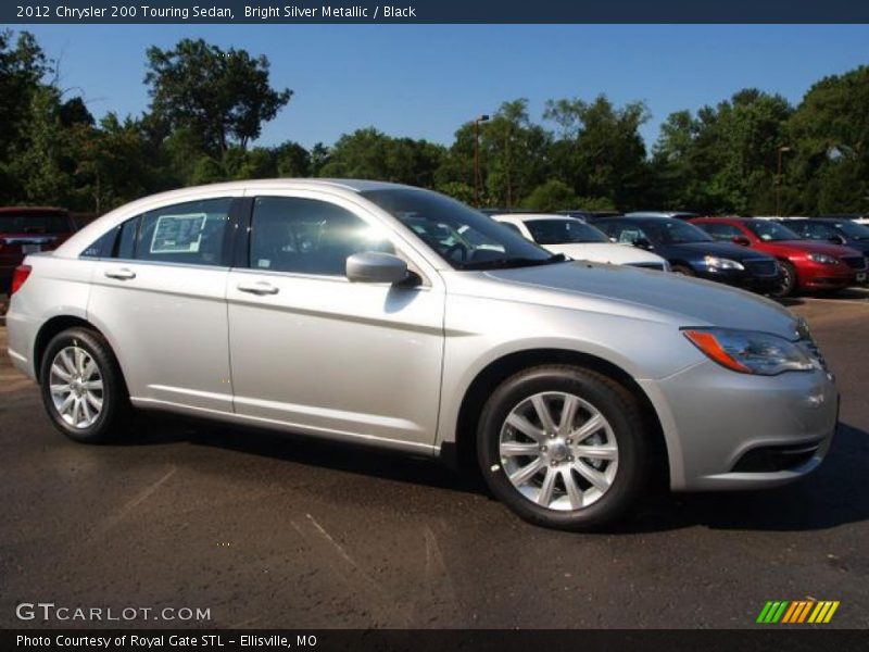 Bright Silver Metallic / Black 2012 Chrysler 200 Touring Sedan