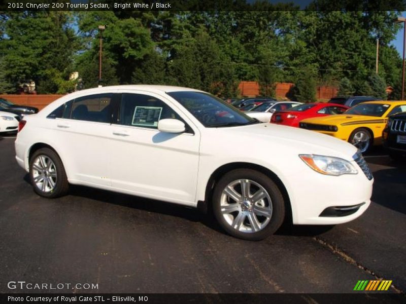 Bright White / Black 2012 Chrysler 200 Touring Sedan