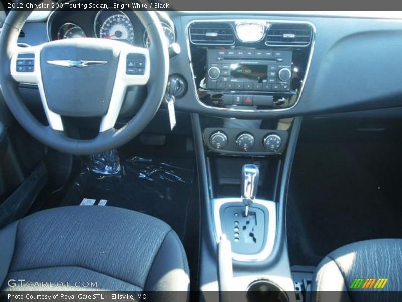 Bright White / Black 2012 Chrysler 200 Touring Sedan