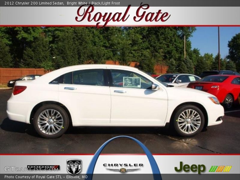 Bright White / Black/Light Frost 2012 Chrysler 200 Limited Sedan