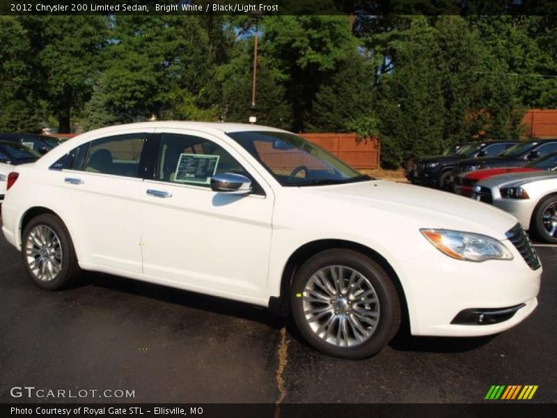 Bright White / Black/Light Frost 2012 Chrysler 200 Limited Sedan