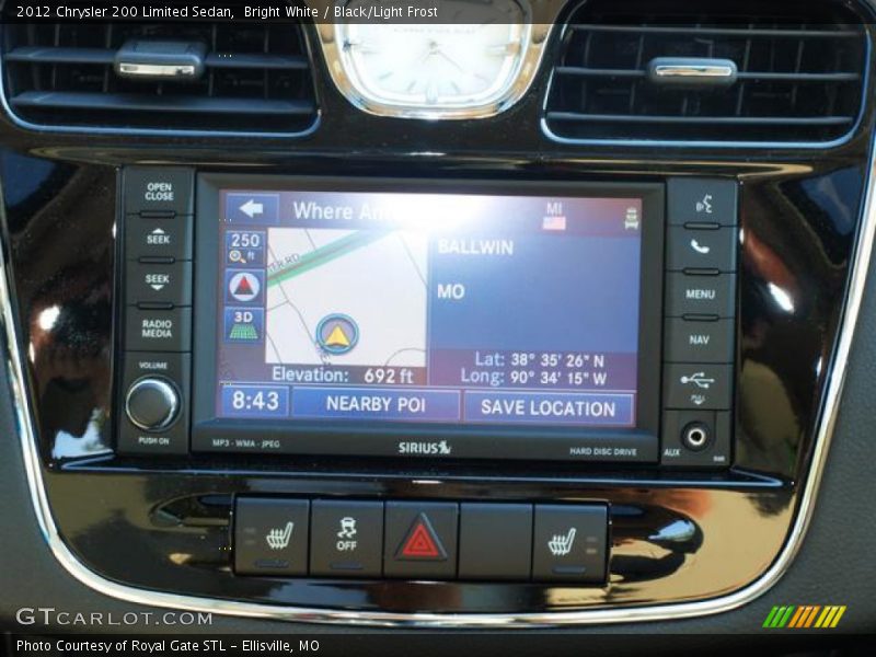 Bright White / Black/Light Frost 2012 Chrysler 200 Limited Sedan