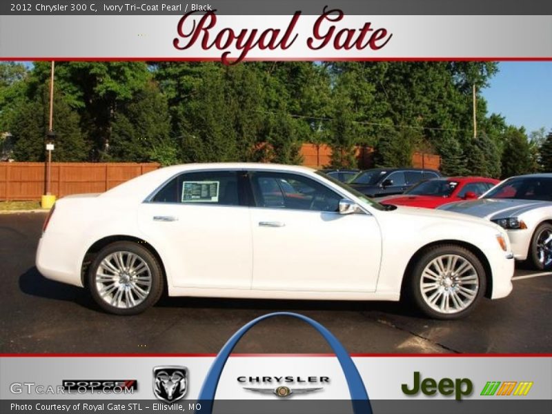 Ivory Tri-Coat Pearl / Black 2012 Chrysler 300 C