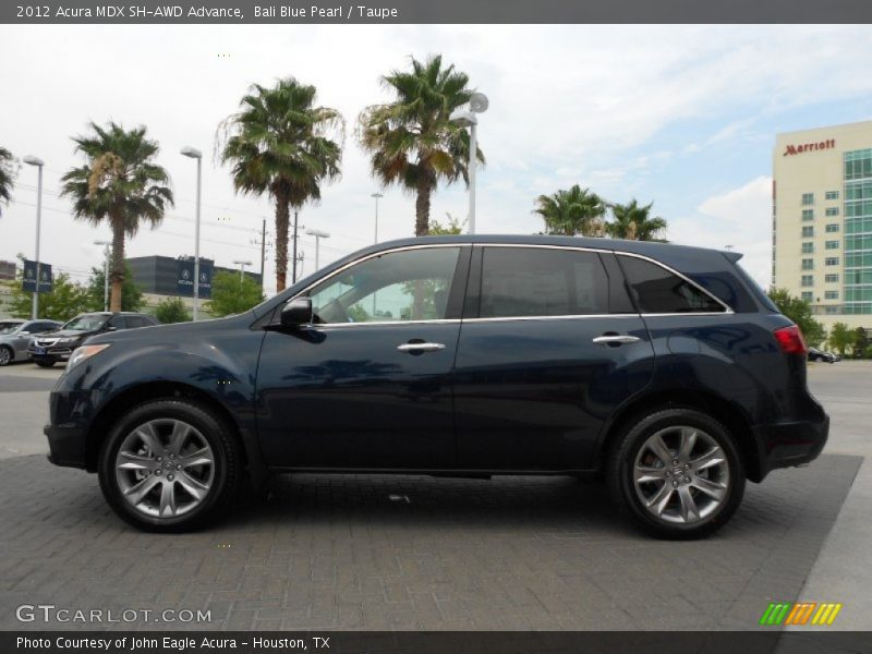 Bali Blue Pearl / Taupe 2012 Acura MDX SH-AWD Advance