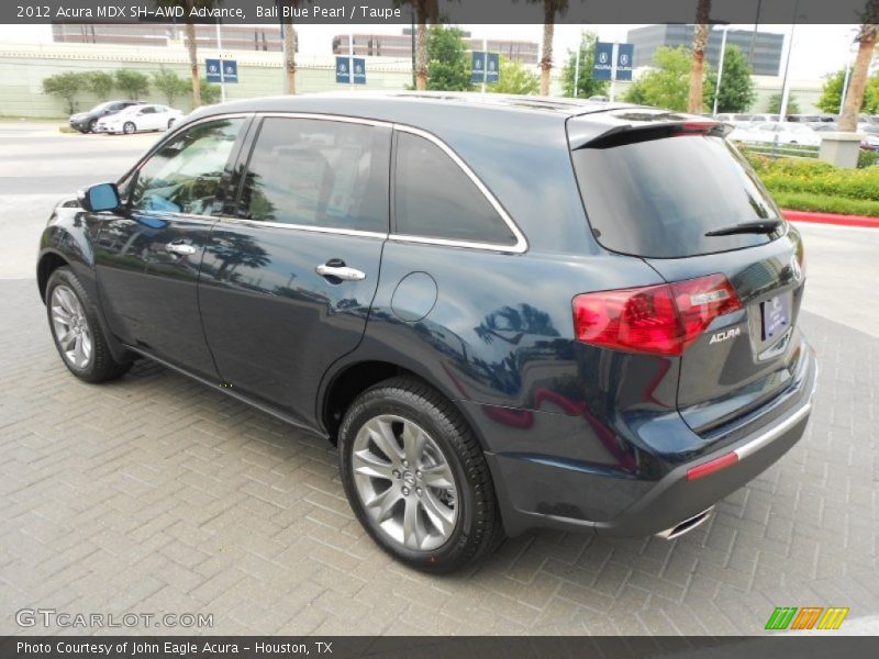 Bali Blue Pearl / Taupe 2012 Acura MDX SH-AWD Advance