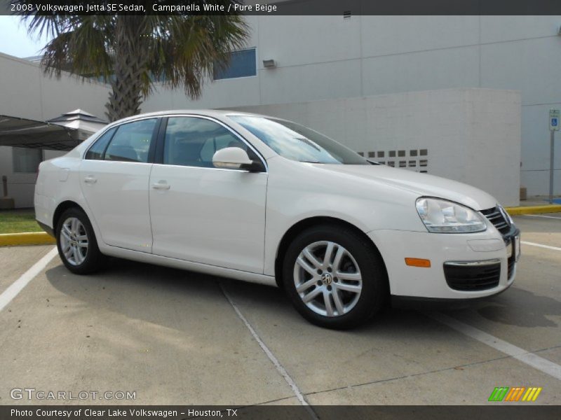 Campanella White / Pure Beige 2008 Volkswagen Jetta SE Sedan
