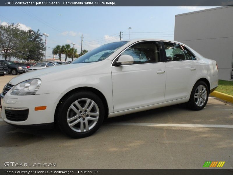Campanella White / Pure Beige 2008 Volkswagen Jetta SE Sedan