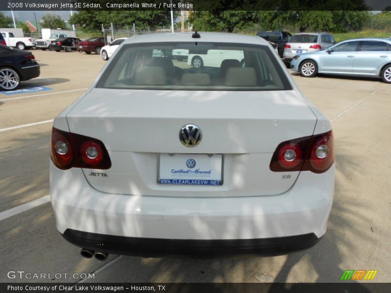 Campanella White / Pure Beige 2008 Volkswagen Jetta SE Sedan