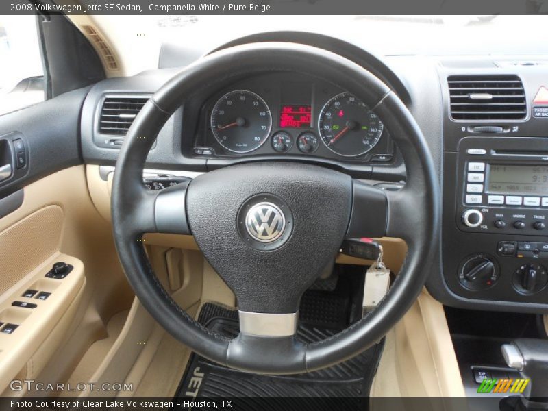 Campanella White / Pure Beige 2008 Volkswagen Jetta SE Sedan