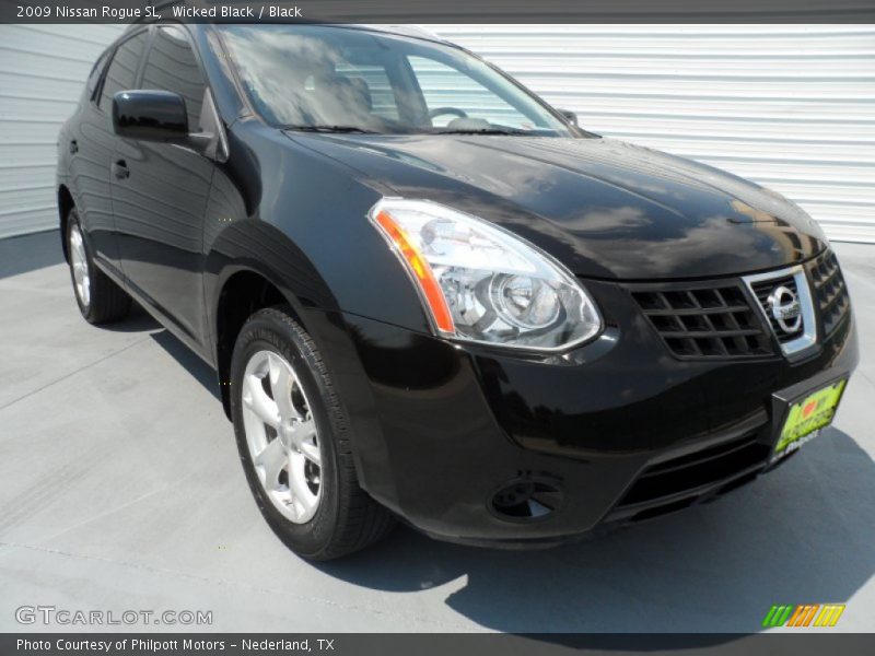 Wicked Black / Black 2009 Nissan Rogue SL