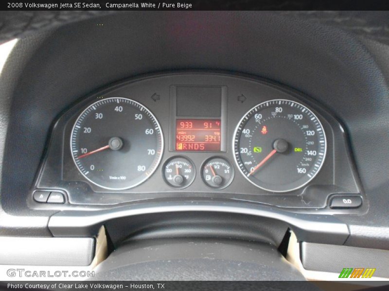 Campanella White / Pure Beige 2008 Volkswagen Jetta SE Sedan