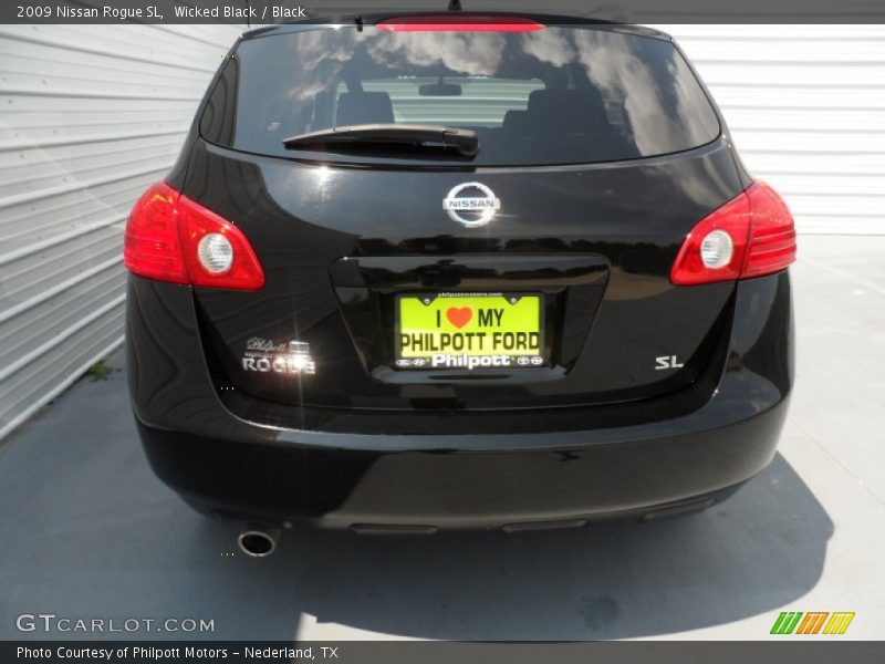 Wicked Black / Black 2009 Nissan Rogue SL