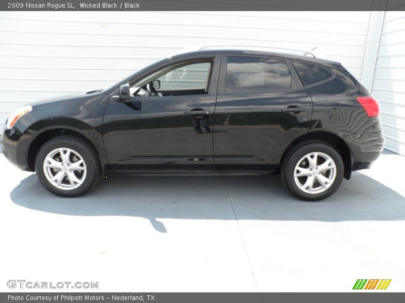 Wicked Black / Black 2009 Nissan Rogue SL