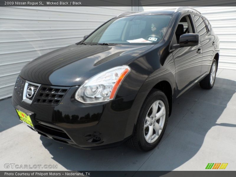 Wicked Black / Black 2009 Nissan Rogue SL