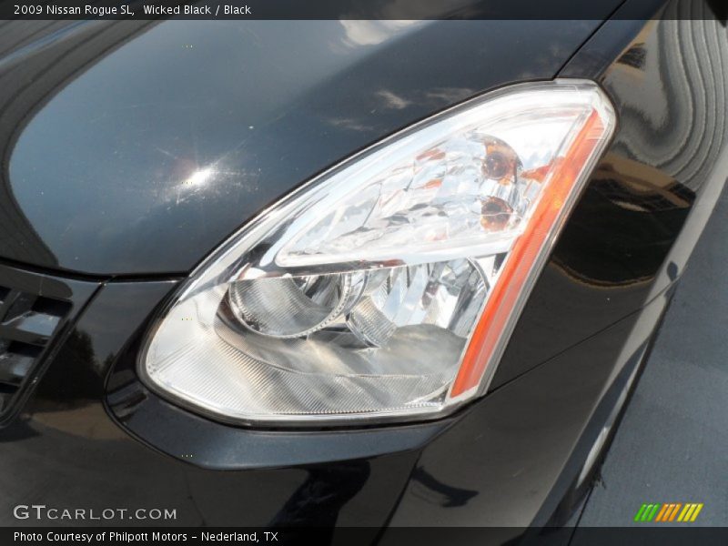 Wicked Black / Black 2009 Nissan Rogue SL