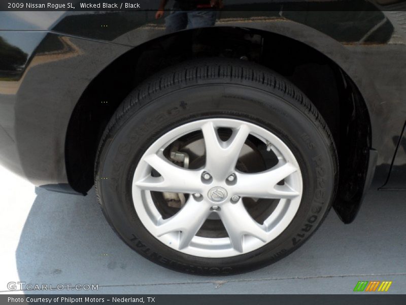 Wicked Black / Black 2009 Nissan Rogue SL