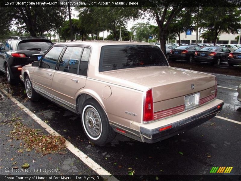 Light Auburn Metallic / Beige 1990 Oldsmobile Ninety-Eight Regency Sedan