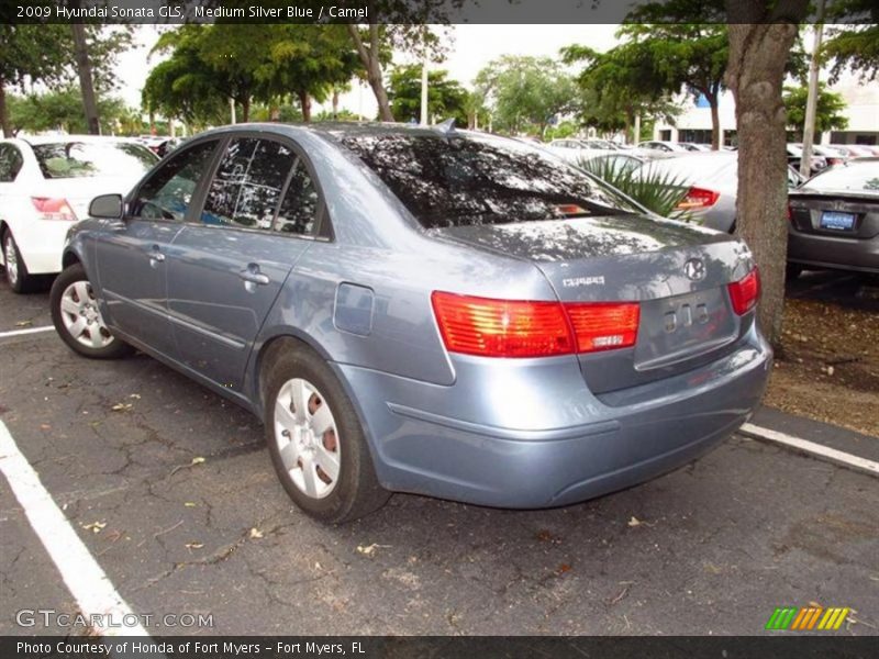 Medium Silver Blue / Camel 2009 Hyundai Sonata GLS
