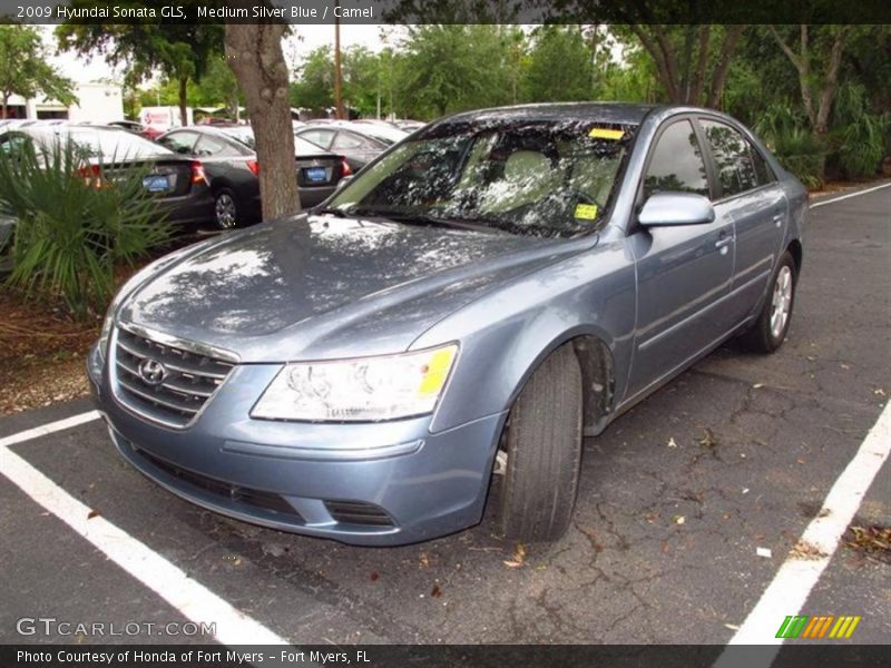 Medium Silver Blue / Camel 2009 Hyundai Sonata GLS