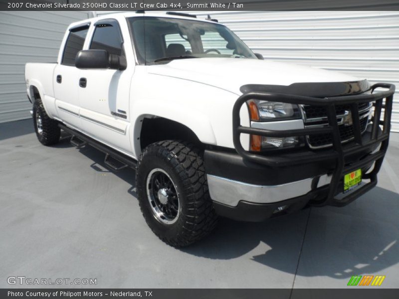 Summit White / Tan 2007 Chevrolet Silverado 2500HD Classic LT Crew Cab 4x4