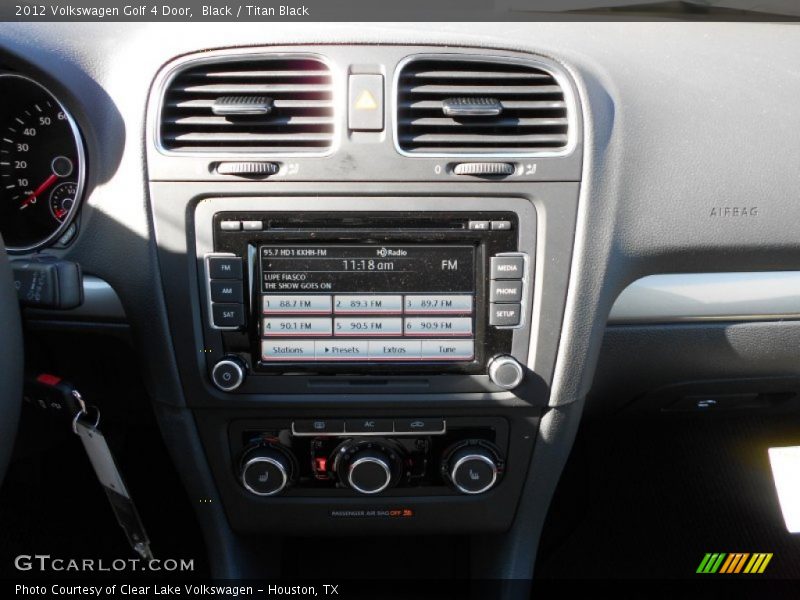 Black / Titan Black 2012 Volkswagen Golf 4 Door