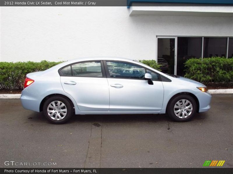 Cool Mist Metallic / Gray 2012 Honda Civic LX Sedan