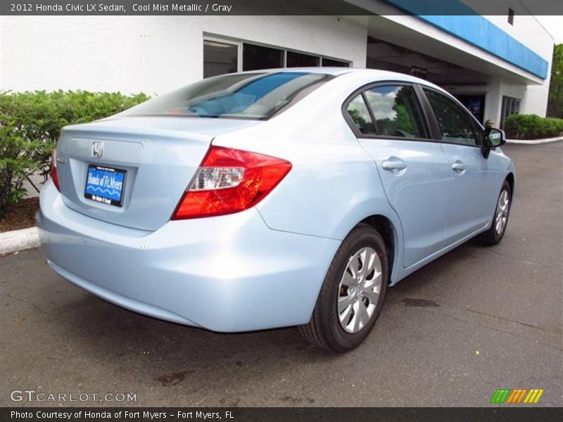 Cool Mist Metallic / Gray 2012 Honda Civic LX Sedan