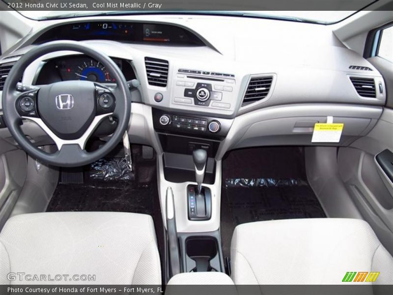 Cool Mist Metallic / Gray 2012 Honda Civic LX Sedan
