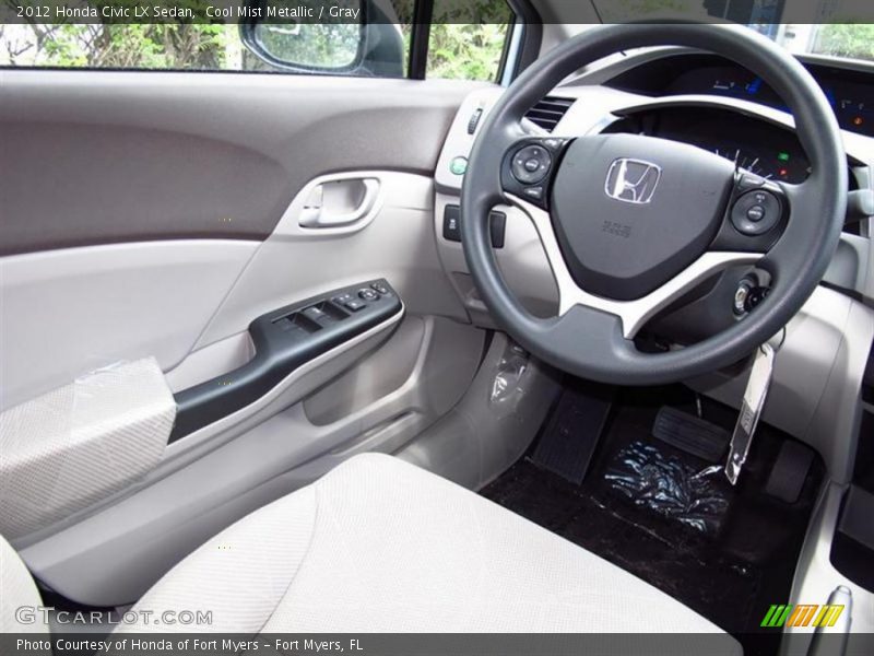 Cool Mist Metallic / Gray 2012 Honda Civic LX Sedan