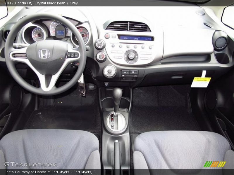 Crystal Black Pearl / Gray 2012 Honda Fit