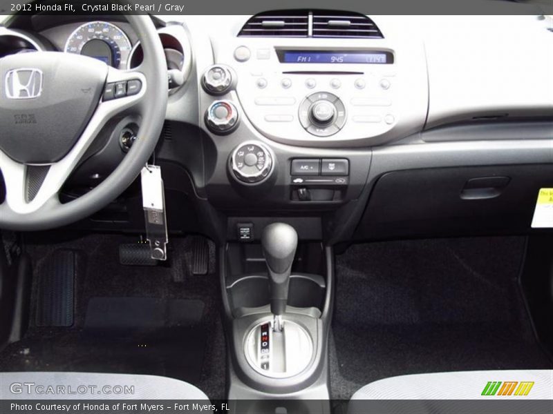 Crystal Black Pearl / Gray 2012 Honda Fit