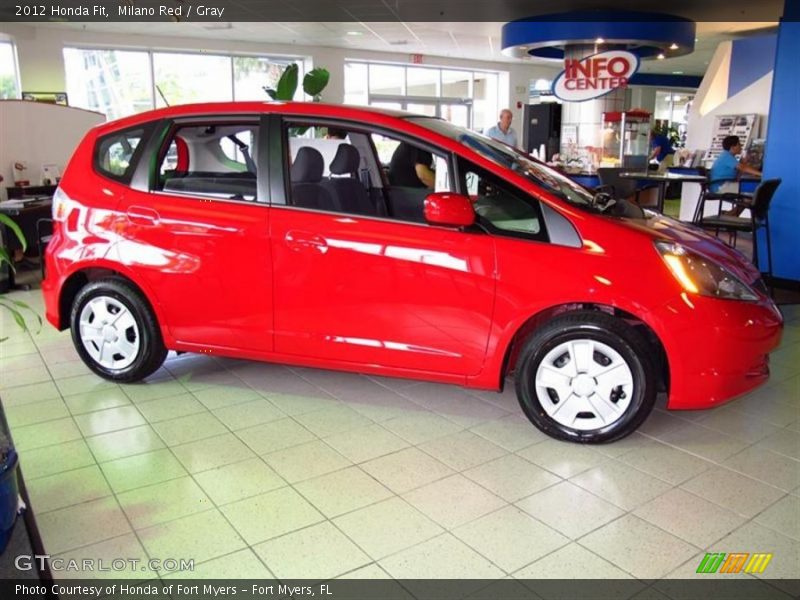 Milano Red / Gray 2012 Honda Fit