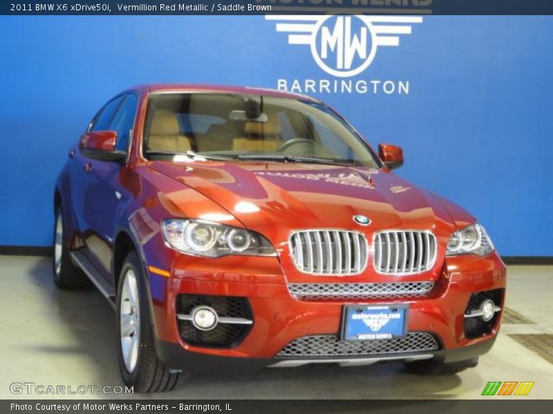 Vermillion Red Metallic / Saddle Brown 2011 BMW X6 xDrive50i