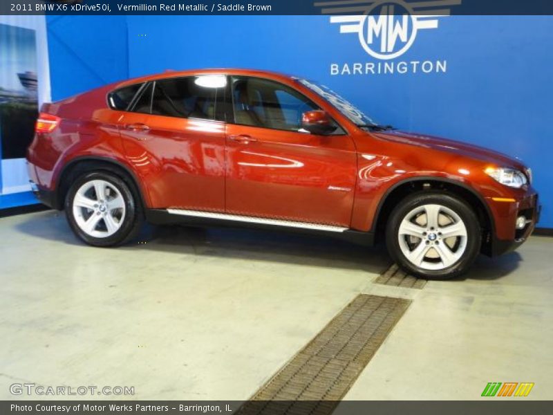Vermillion Red Metallic / Saddle Brown 2011 BMW X6 xDrive50i