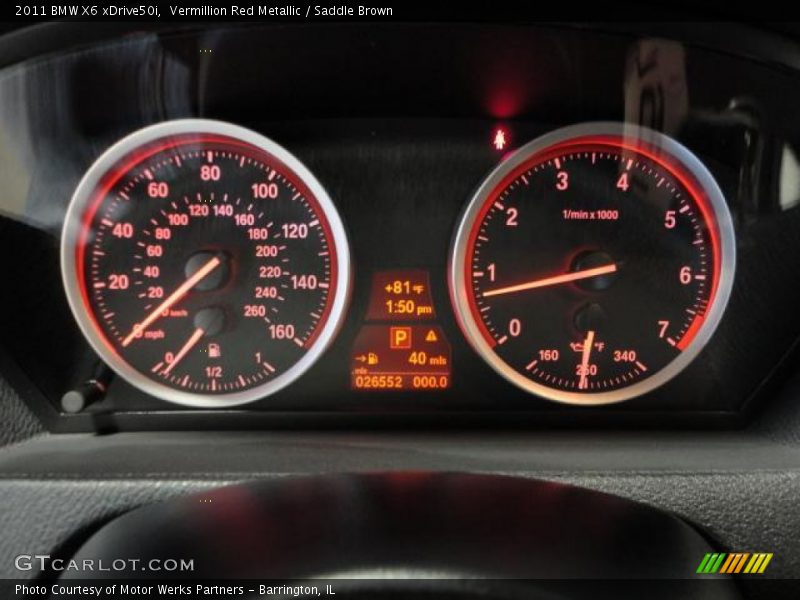 Vermillion Red Metallic / Saddle Brown 2011 BMW X6 xDrive50i