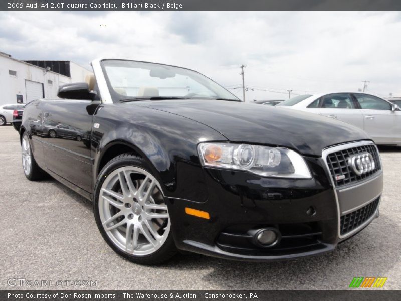 Brilliant Black / Beige 2009 Audi A4 2.0T quattro Cabriolet