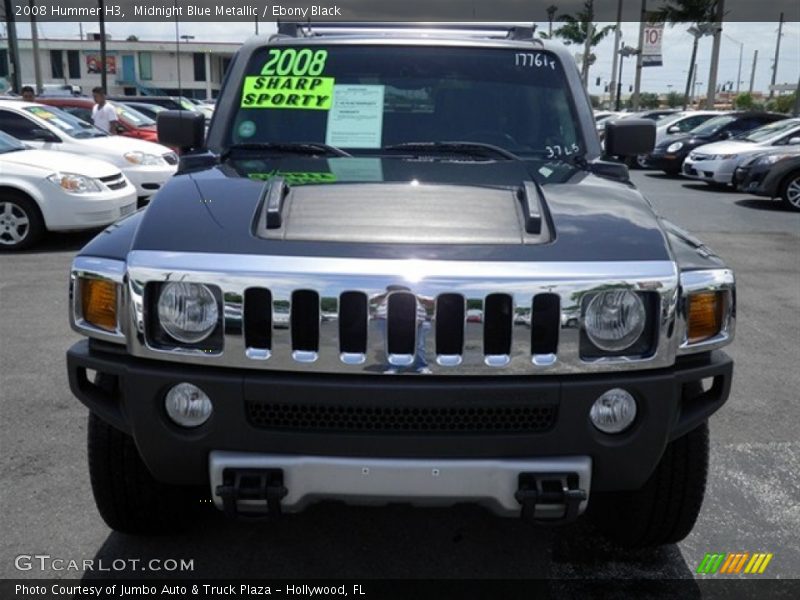 Midnight Blue Metallic / Ebony Black 2008 Hummer H3