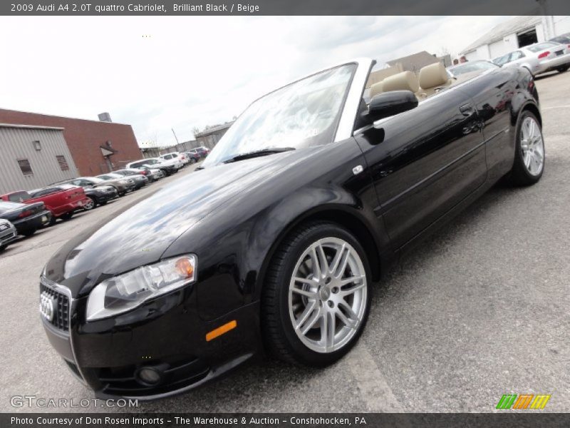 Brilliant Black / Beige 2009 Audi A4 2.0T quattro Cabriolet