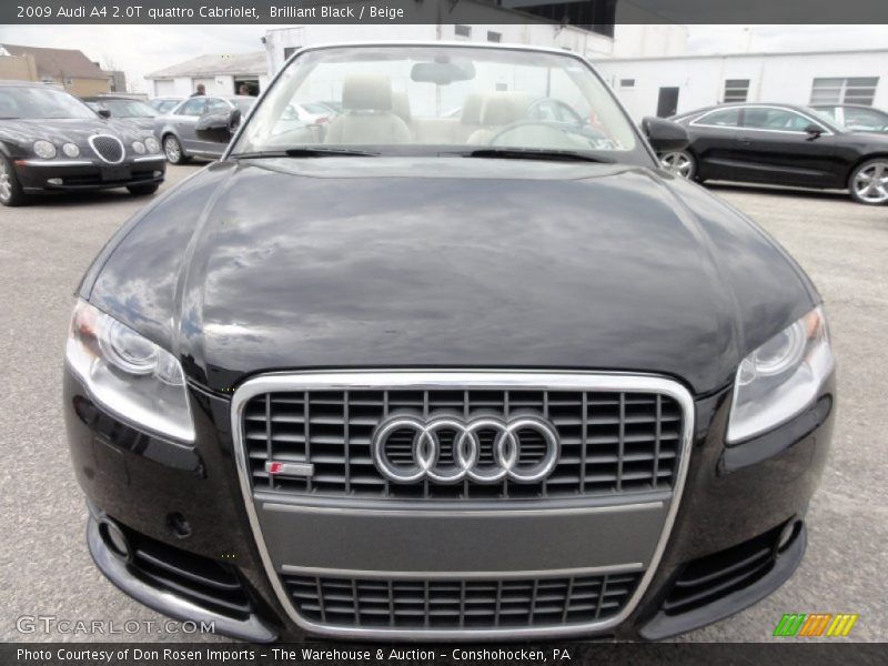 Brilliant Black / Beige 2009 Audi A4 2.0T quattro Cabriolet