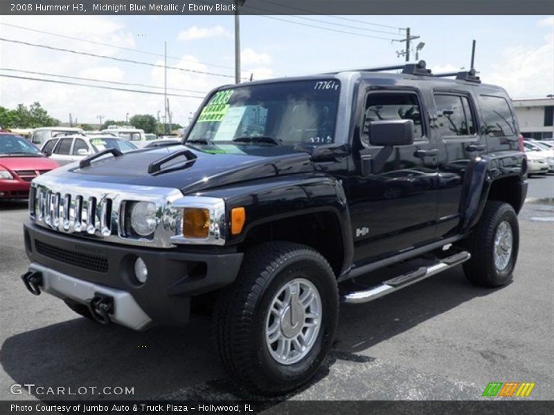 Midnight Blue Metallic / Ebony Black 2008 Hummer H3