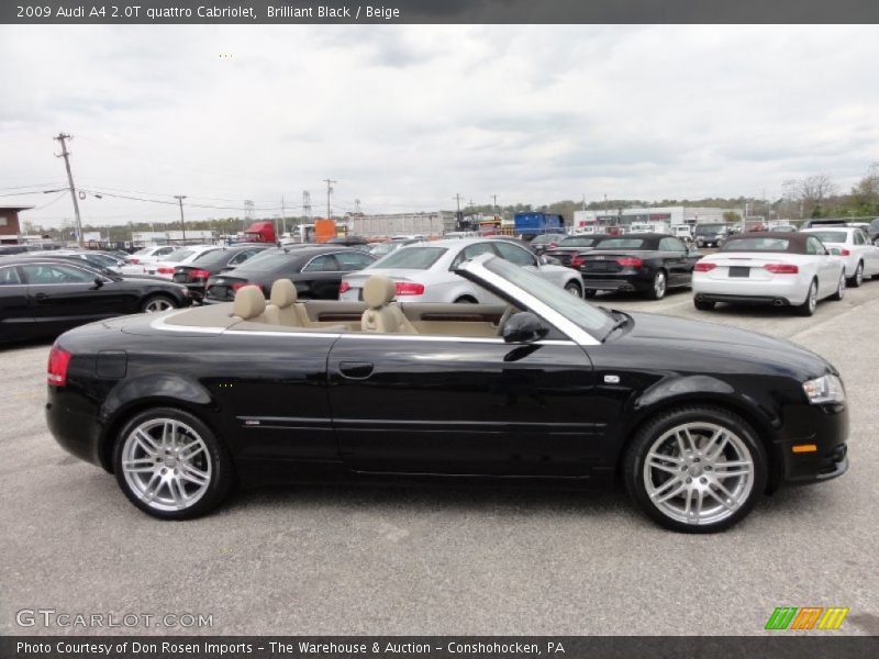 Brilliant Black / Beige 2009 Audi A4 2.0T quattro Cabriolet