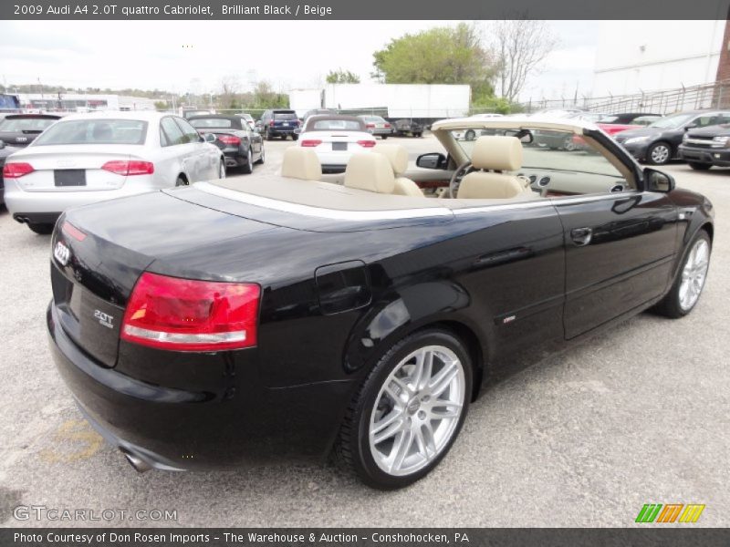 Brilliant Black / Beige 2009 Audi A4 2.0T quattro Cabriolet