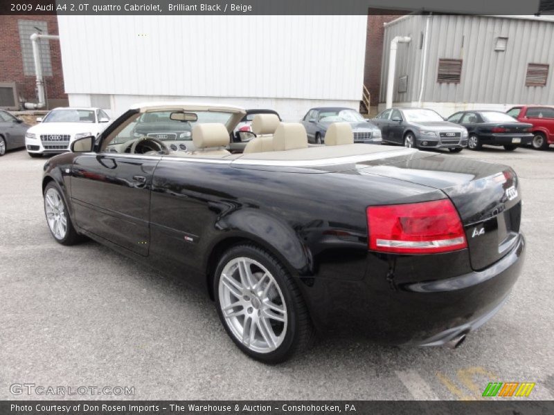 Brilliant Black / Beige 2009 Audi A4 2.0T quattro Cabriolet