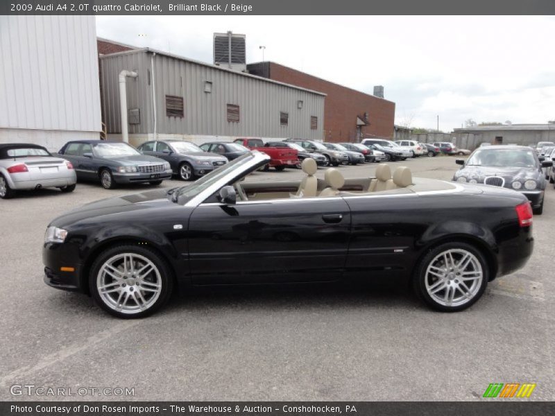 Brilliant Black / Beige 2009 Audi A4 2.0T quattro Cabriolet