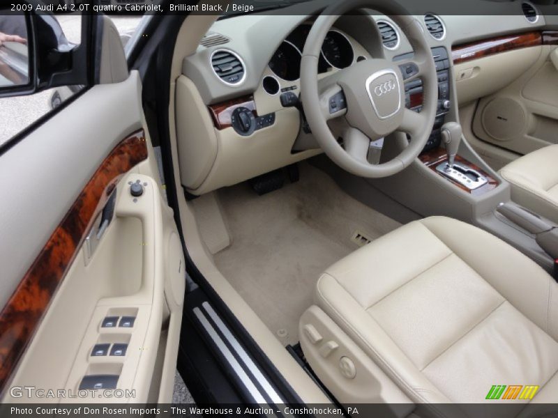 Brilliant Black / Beige 2009 Audi A4 2.0T quattro Cabriolet